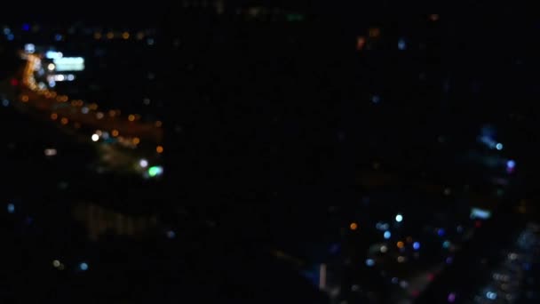 Görüntü Videosu Bulanık Hareket Şehir Gece Aydınlığı Trafiğinin Renkli Bokeh — Stok video
