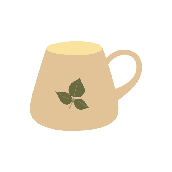 Çay Kahve Için Çizimi Düz Stil Tasarımı Zole Vektör Illüstrasyonu — Stok Vektör