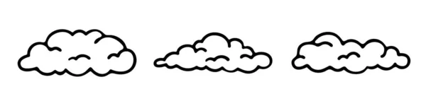 Nubes Garabatos Dibujadas Mano Ilustración Vectorial Aislada — Archivo Imágenes Vectoriales