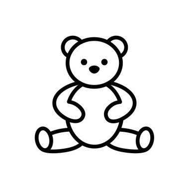 Oyuncak oyuncak taslak ikonu. Düzenlenebilir felç. İzole vektör illüstrasyonu. 