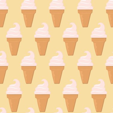 Dondurma izi yok. Poster, baskı, kartlar, ambalaj kağıdı, giysi dekorasyonu ve dondurma dükkanı için arka plan. Vektör illüstrasyonu