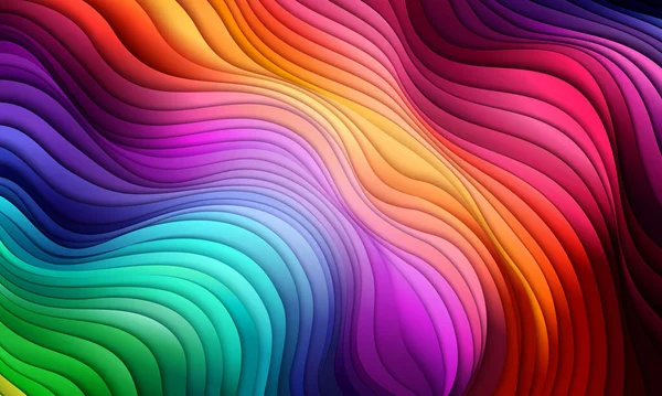 Abstract Wave Paper Cut Colorful Background — Vetor de Stock