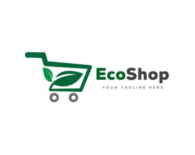 yeşil eko yaprağı yeşil organik araba logosu çizimi