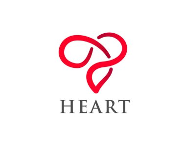 Aralıksız tek satır çizen kalpler aşk sembolü işareti vektör illüstrasyonunu kapsıyor düğün için romantik ilişki konsepti ve Sevgililer Günü kartı kutlaması ve kardiyoloji