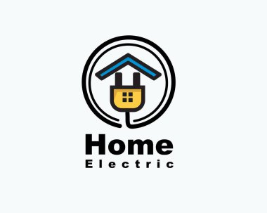 çember ev jack bujisi elektrik çözüm logo simgesi simge tasarım şablonu ilhamı ilham