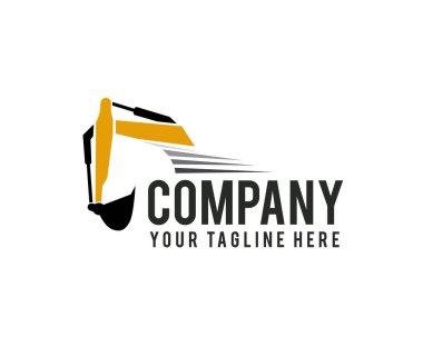 soyut kazıcı hızlı çalışma Logo tasarım vektör şablonu çizim ilham