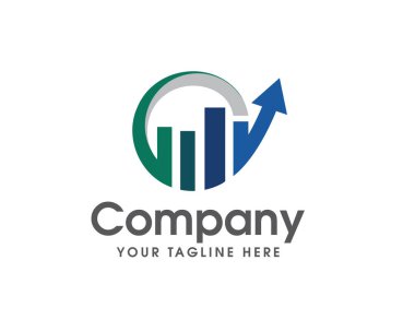 Çember soyut grafik oku yukarı çözüm logosu sembolü tasarım şablonu ilhamı