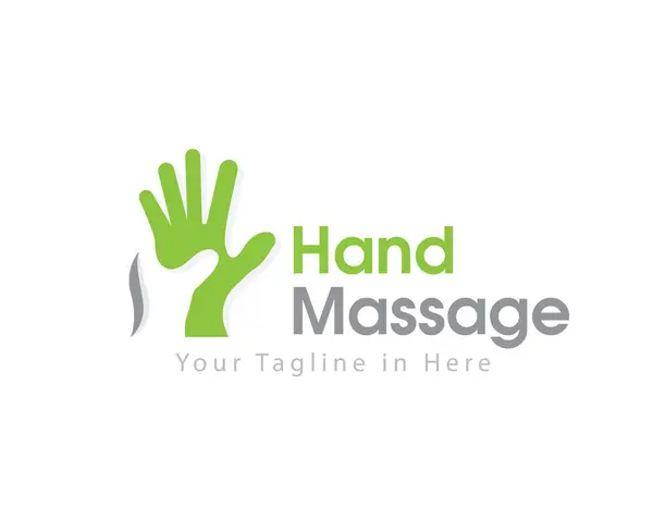hand massage acupuncture points therapy logo icon symbol design template illustration inspiration
