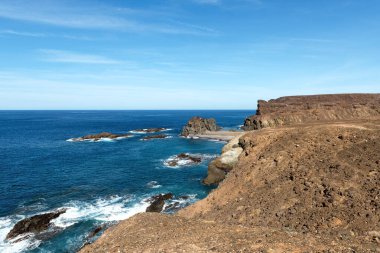 Pena Horada Sahili, Betancuria, Fuerteventura, Kanarya Adaları, İspanya, Atlantik, Avrupa