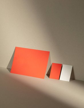 Kraft kağıdında boş kartvizit şablonu