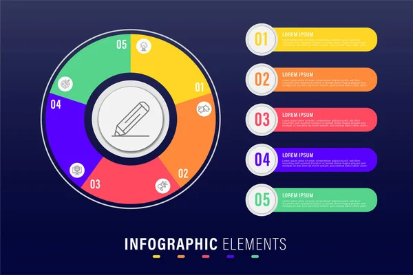 Moderne Business Infografik Schritte Vorlage Hintergrunddesign — Stockvektor