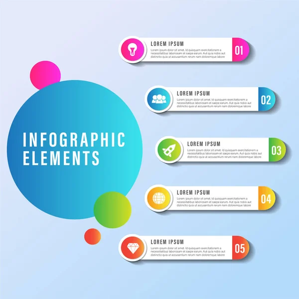 Moderne Business Infografik Schritte Vorlage Hintergrunddesign — Stockvektor