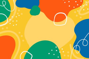 Serbest vektör modayı el çizimi asgari arkaplan ve soyut şekiller duvar kağıdı