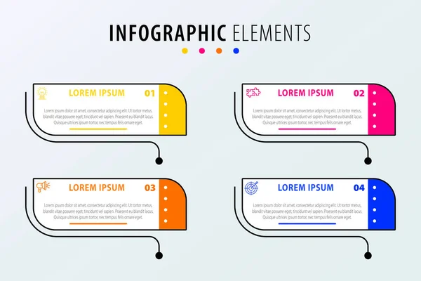 Infographie Affaires Avec Vecteur Design Moderne — Image vectorielle
