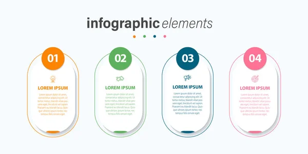 Vector Infographic Label Design Template Met Pictogrammen Opties Stappen Tekst — Stockvector
