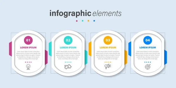 Vektor Infographic Etikett Design Mall Med Ikoner Och Alternativ Eller — Stock vektor