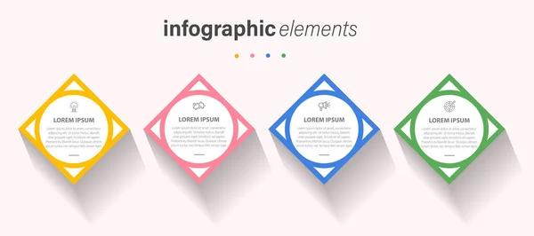 Plantilla Diseño Etiquetas Vector Infographic Con Iconos Opciones Pasos Colocación — Vector de stock
