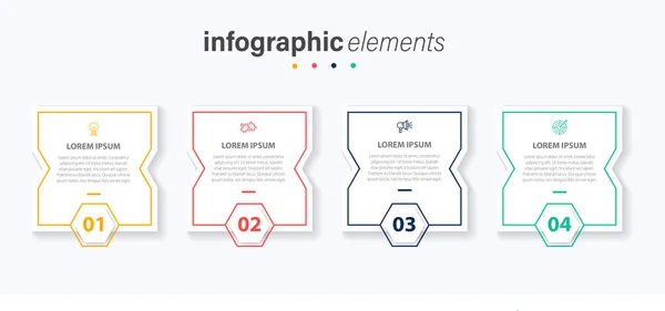 Vector Infografik Etikettendesign Vorlage Mit Symbolen Und Optionen Oder Schritten — Stockvektor