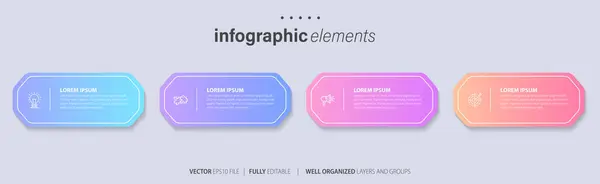 Infographics Design Vector Marketing Icons Can Used Workflow Layout Diagram — Stockový vektor