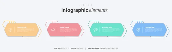 Visualisierung Von Geschäftsdaten Prozessdiagramm Abstrakte Elemente Von Graphen Diagrammen Mit — Stockvektor