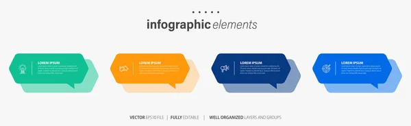 Modèle Conception Étiquettes Vectorielles Infographiques Avec Icônes Options Étapes Peut — Image vectorielle