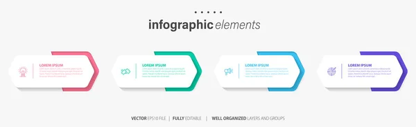 Διανυσματική Infographic Πρότυπο Σχεδιασμού Ετικέτα Εικονίδια Και Επιλογές Βήματα Μπορεί — Διανυσματικό Αρχείο
