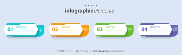 Διανυσματική Infographic Πρότυπο Σχεδιασμού Ετικέτα Εικονίδια Και Επιλογές Βήματα Μπορεί — Διανυσματικό Αρχείο