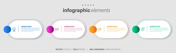 Vektor Infografik Design Vorlage Mit Optionen Oder Schritten — Stockvektor
