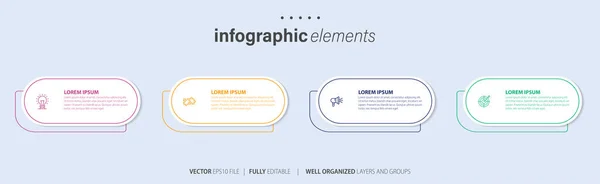 矢量信息设计模板 有4个选项或步骤 — 图库矢量图片