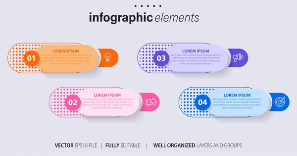 Business Infographic Element Mall Design Med Ikoner Och Alternativ Eller — Stock vektor
