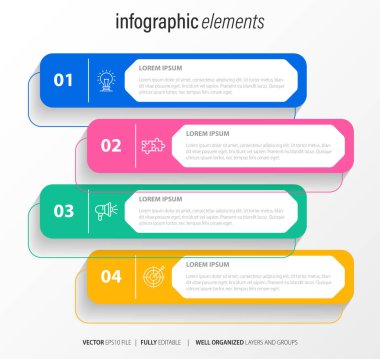 Modern iş bilgi şablonunun vektörü