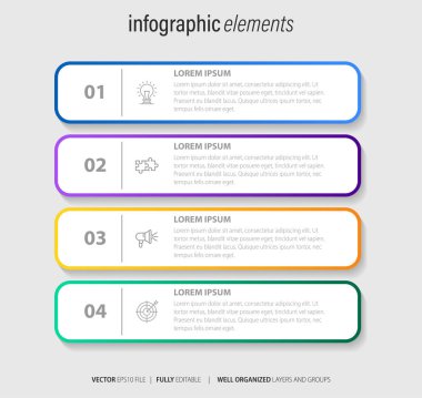 Modern iş bilgi şablonunun vektörü