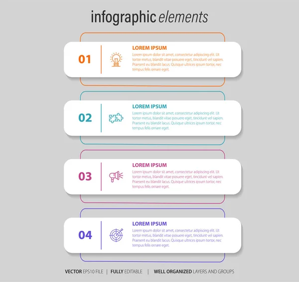 Διάνυσμα Της Σύγχρονης Επιχείρησης Infographic Πρότυπο — Διανυσματικό Αρχείο