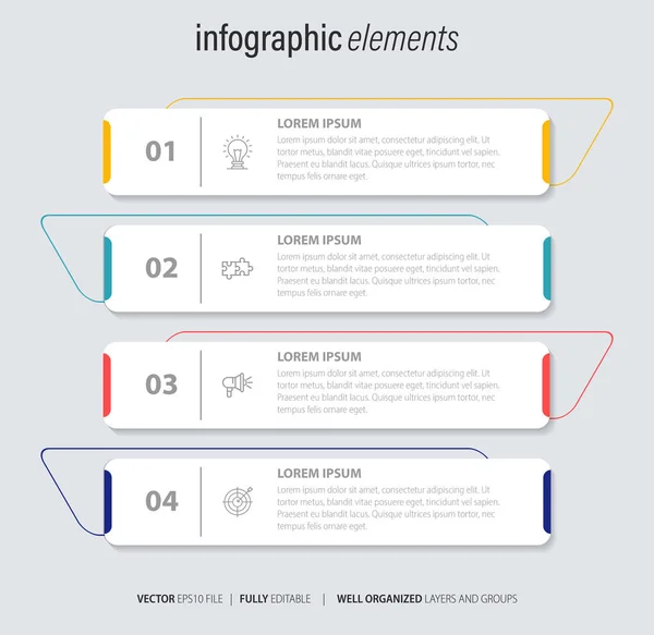 Визуализация Инфографических Элементов — стоковый вектор
