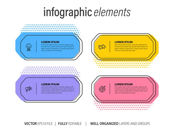 Moderne Infografik Vorlage Mit Schritten Geschäftskreisvorlage Mit Optionen Für Broschüre — Stockvektor