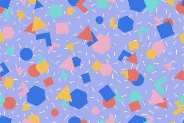 Premium Vector (124; Renkli Memphis tarzı nostaljik arka plan veya 80 'lerin pürüzsüz doksanları