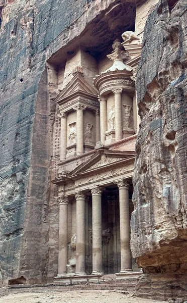 Khazneh Alias Tesoro Petra Jordania Unesco Patrimonio Humanidad —  Fotos de Stock
