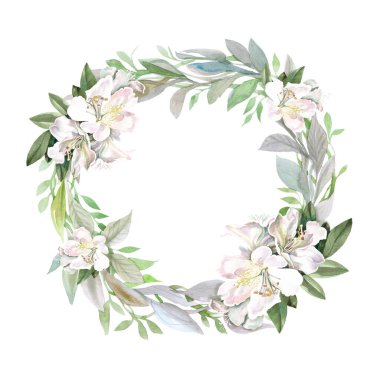 Yaprakları ve beyaz çiçekleri olan Corolla