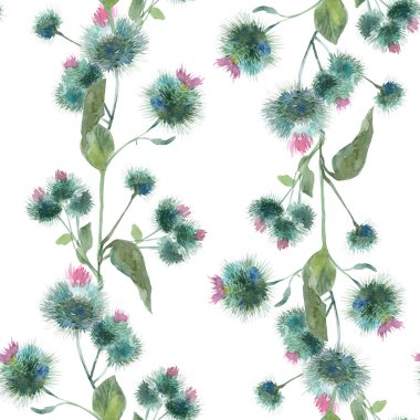 Devedikeni dalları ve çiçekleriyle kusursuz desen.