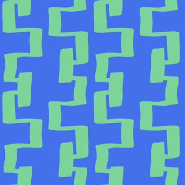 Kalın çizgili geometrik dikişsiz mavi desenli. Vektör çizimi. Yazdırma, yapıştırma kitabı, duvar kağıdı, tekstil, moda, ambalaj için düzenlenmemiş çizgiler