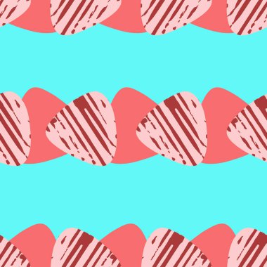 Pembe üçgen şekilli kusursuz tekrarlama kalıbı. Vektör çizimi. Baskı, duvar kağıdı, tekstil, moda, hatıra defteri, kapak.