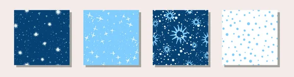 Copo Nieve Abstracto Estrella Mancha Lunares Patrón Repetición Sin Costuras — Archivo Imágenes Vectoriales