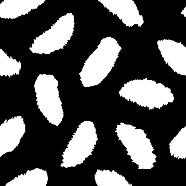 Modèle Abstrait Simple Avec Moucheture Ovale Sur Noir Illustration Vectorielle — Image vectorielle