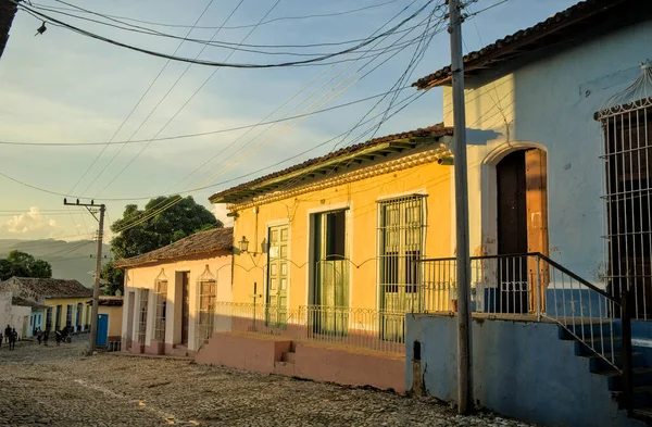 Solnedgång Gata Trinidad Kuba — Stockfoto
