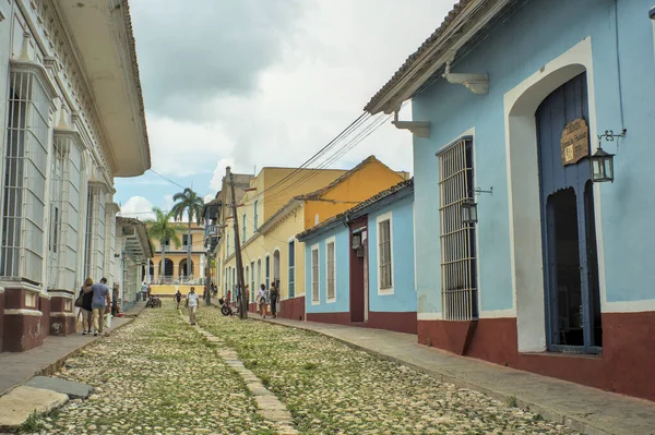 Τυπικός Δρόμος Στο Κέντρο Του Τρινιντάντ Κούβα — Φωτογραφία Αρχείου