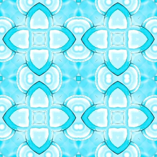 要旨ポルトガルのヴィンテージセラミックブルータイル ブルーダマスクアラベスクシームレスパターン ミニマルデザイン ファブリック ウェブ背景 タオル 表面のための青アンティークの背景 — ストック写真