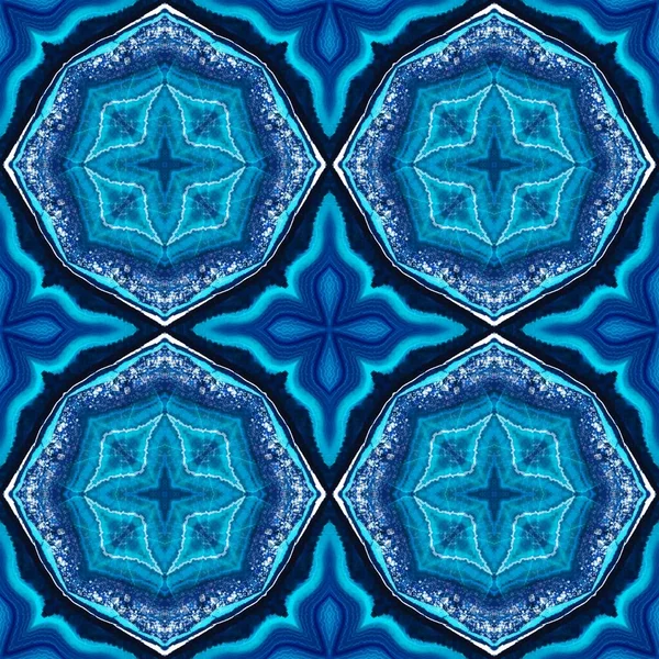 Textura Ágata Azul Fundo Mármore Ilustração Pedra Exótica Para Tecido — Fotografia de Stock