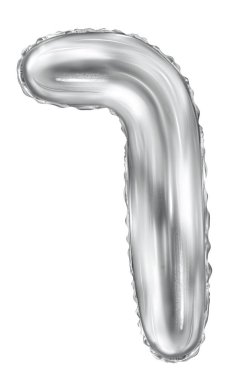 Gümüş folyo şişirilebilir oyuncaklar İbranice yazı tipi balonlar. Rahibe Sofit 'in beyaz üzerine izole edilmiş gerçekçi bir mektubun 3 boyutlu çizimi. İbrani alfabesi. Yahudi bayramları için. Yüksek kalite 3d illüstrasyon