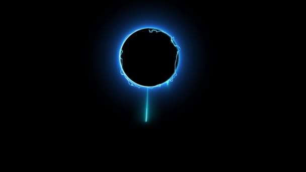 Blue Energy Plasma Ball Renderings Animations Освітлення Синьої Сфери Зовнішніми — стокове відео