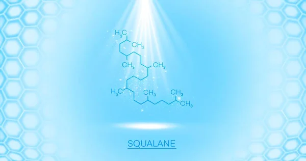 Squalane Molecule Interactive Panel Display Illustration Squalane Molecule Projection Squalane — Stock Photo, Image